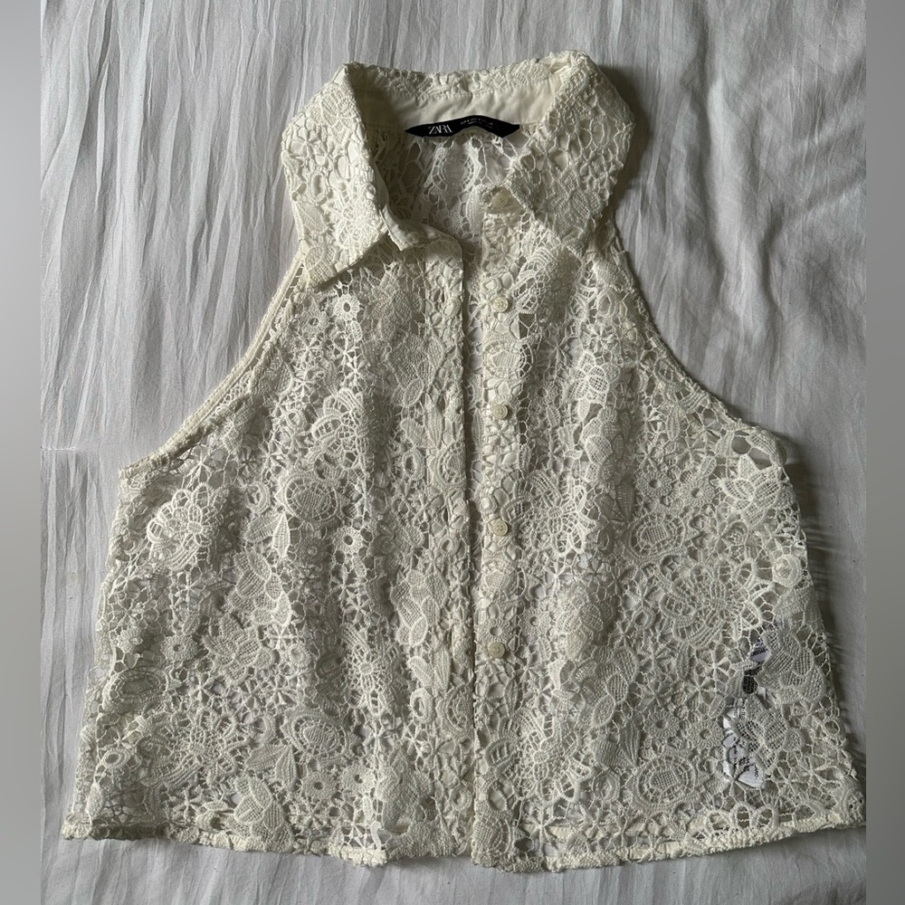 Zara lace crop top